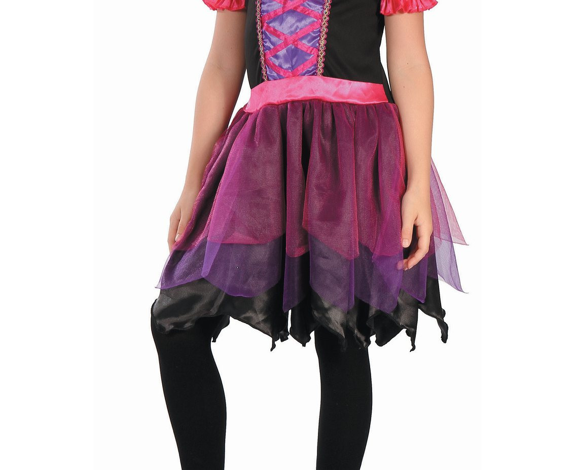 Role play-set for child Pink Witch (dress, hat), size 110/120 cm EOL